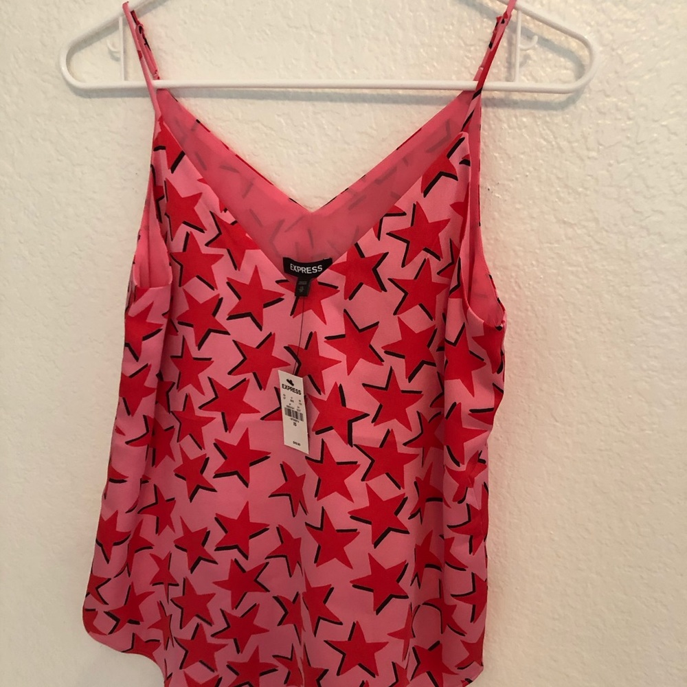 pink star tank top